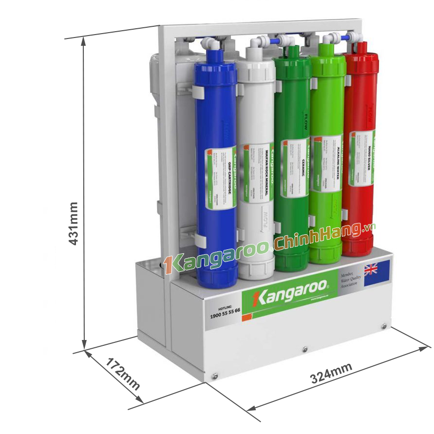 Thong số kỹ thuật Máy lọc nước Kangaroo KGHP66 9 Lõi Lắp Gầm Tủ Bếp