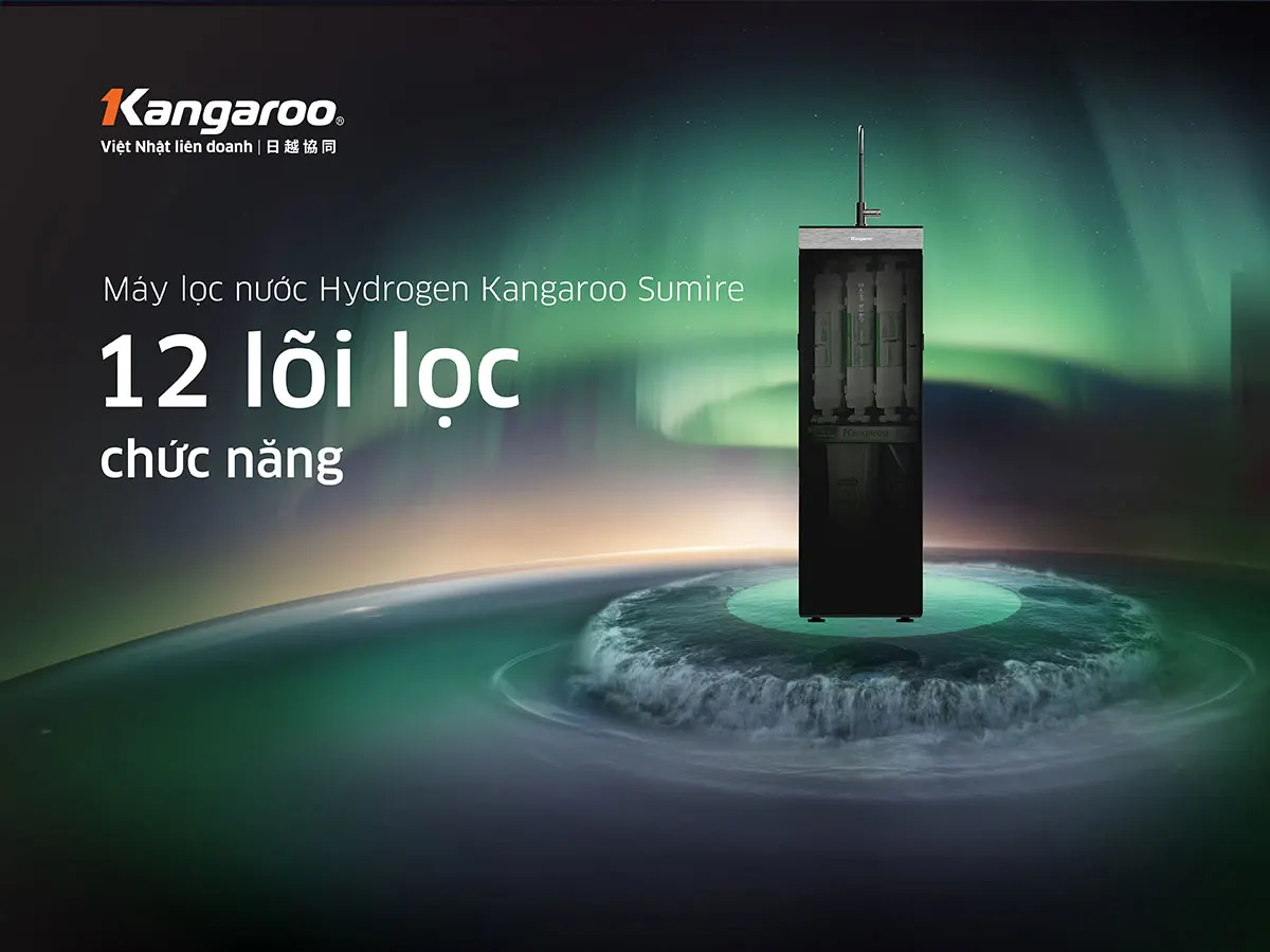 Thiết kế 12 lõi lọc cao cấp Máy lọc nước Kangaroo Hydrogen KG12HA