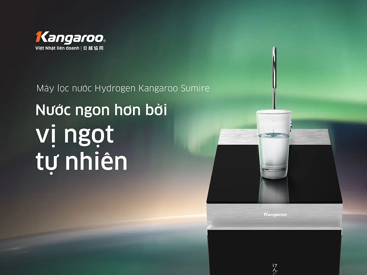 Máy lọc nước Kangaroo Hydrogen KG12HA thiết kế tủ đứng