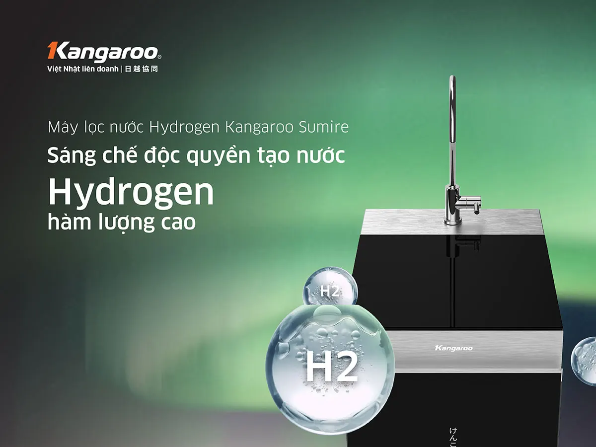 Công nghệ Hydrogen độc quyền Máy lọc nước Kangaroo Hydrogen KG12HA