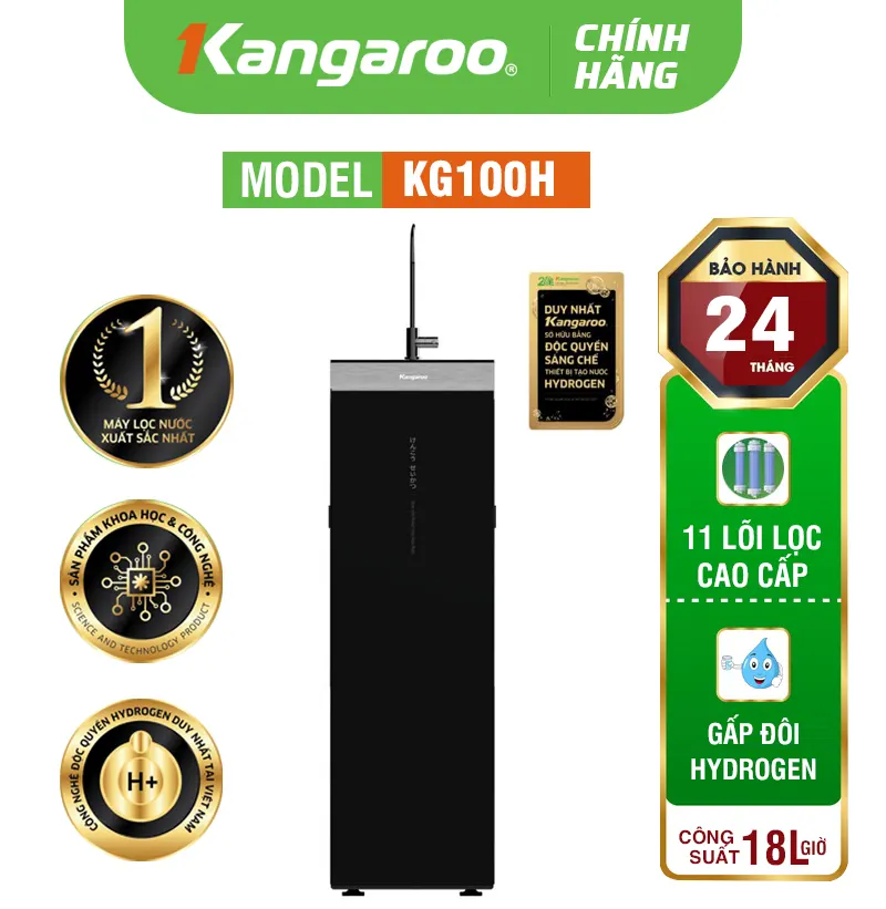 Máy lọc nước Kangaroo Hydrogen KG100H - 11 Lõi - Mẫu 2026
