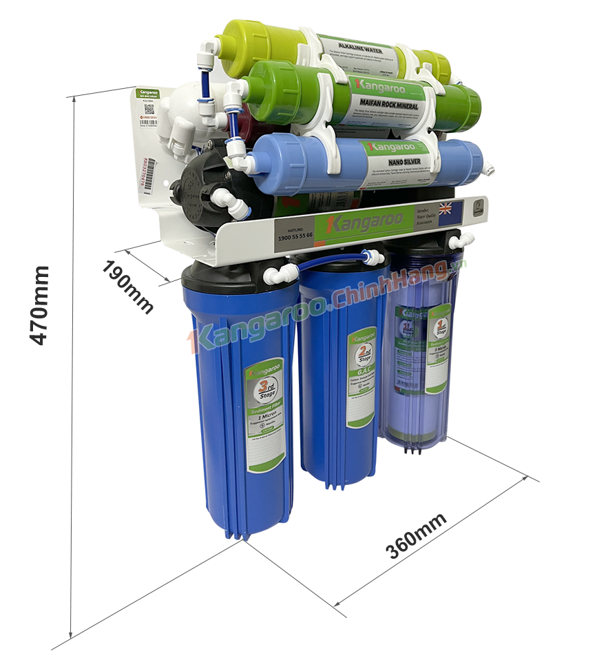 Thông số kỹ thuật máy lọc nước Kangaroo KG108A