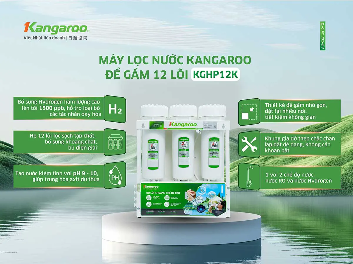 Máy lọc nước Hydrogen Kangaroo KGHP12K