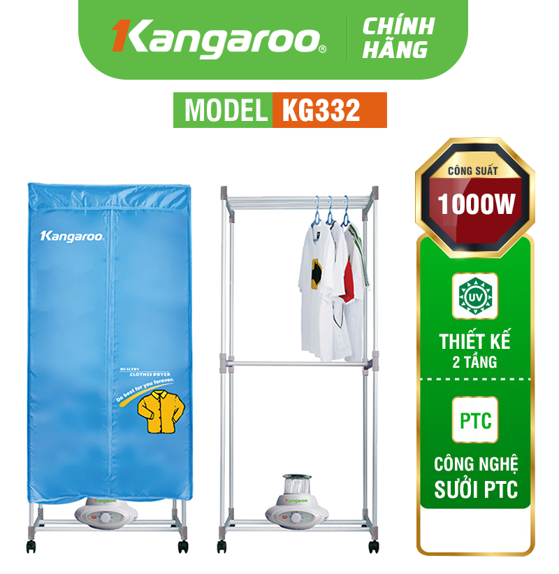 Máy sấy quần áo Kangaroo KG332