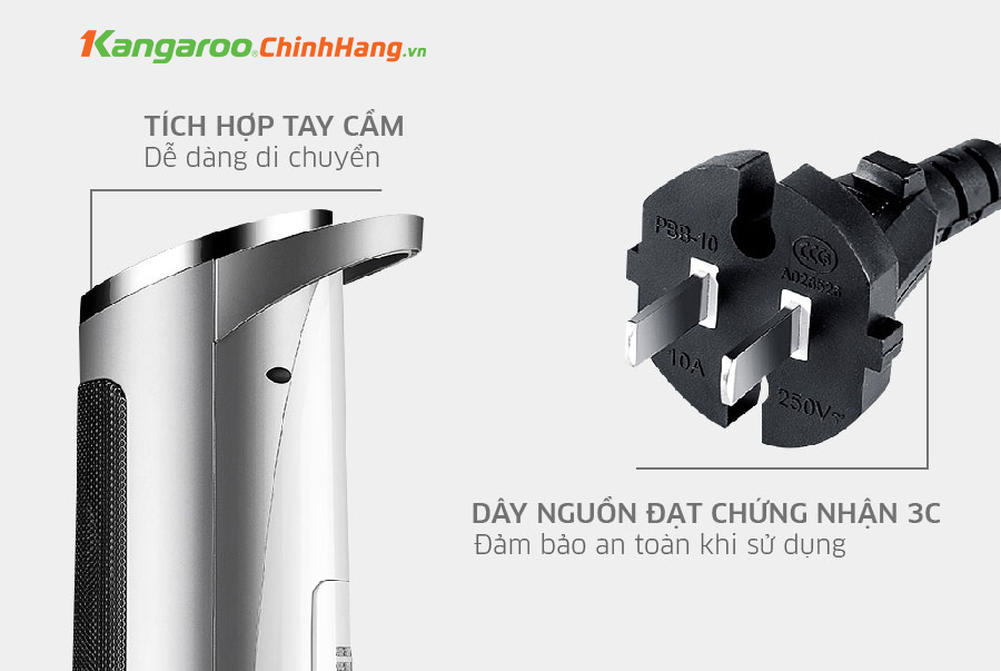 Máy sưởi gốm ceramic Kangaroo KGFH06