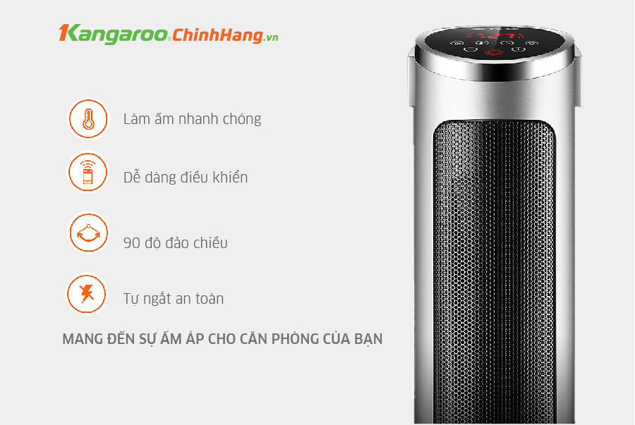 Máy sưởi gốm ceramic Kangaroo KGFH06