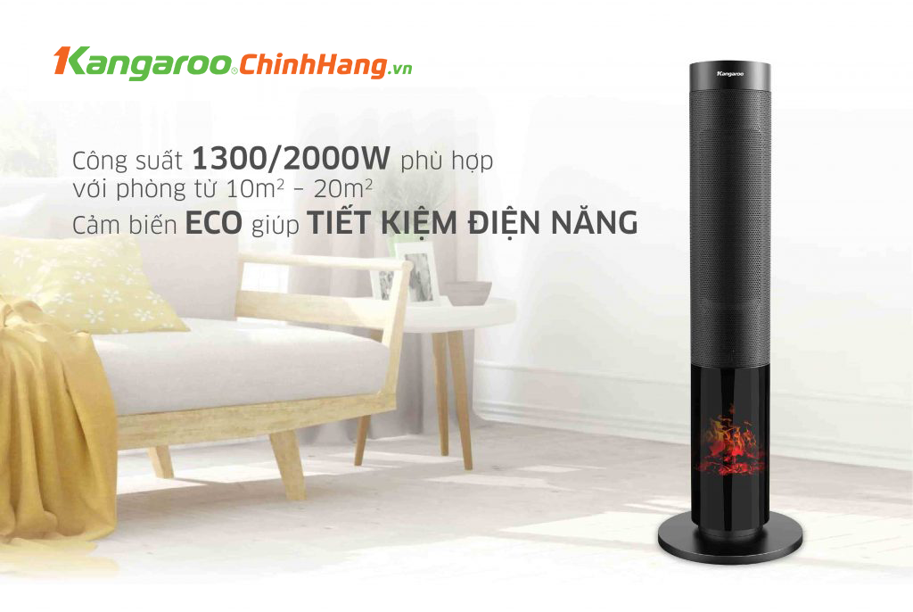 Máy sưởi gốm ceramic Kangaroo KGFH08