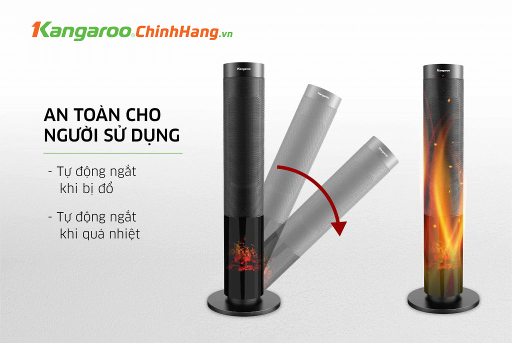 Máy sưởi gốm ceramic Kangaroo KGFH08