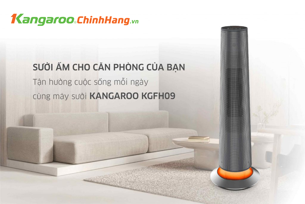 Máy sưởi gốm ceramic Kangaroo KGFH09