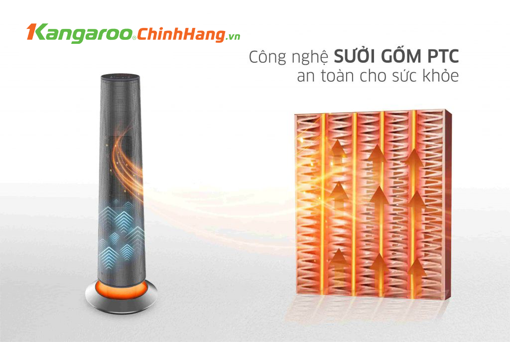 Máy sưởi gốm ceramic Kangaroo KGFH09