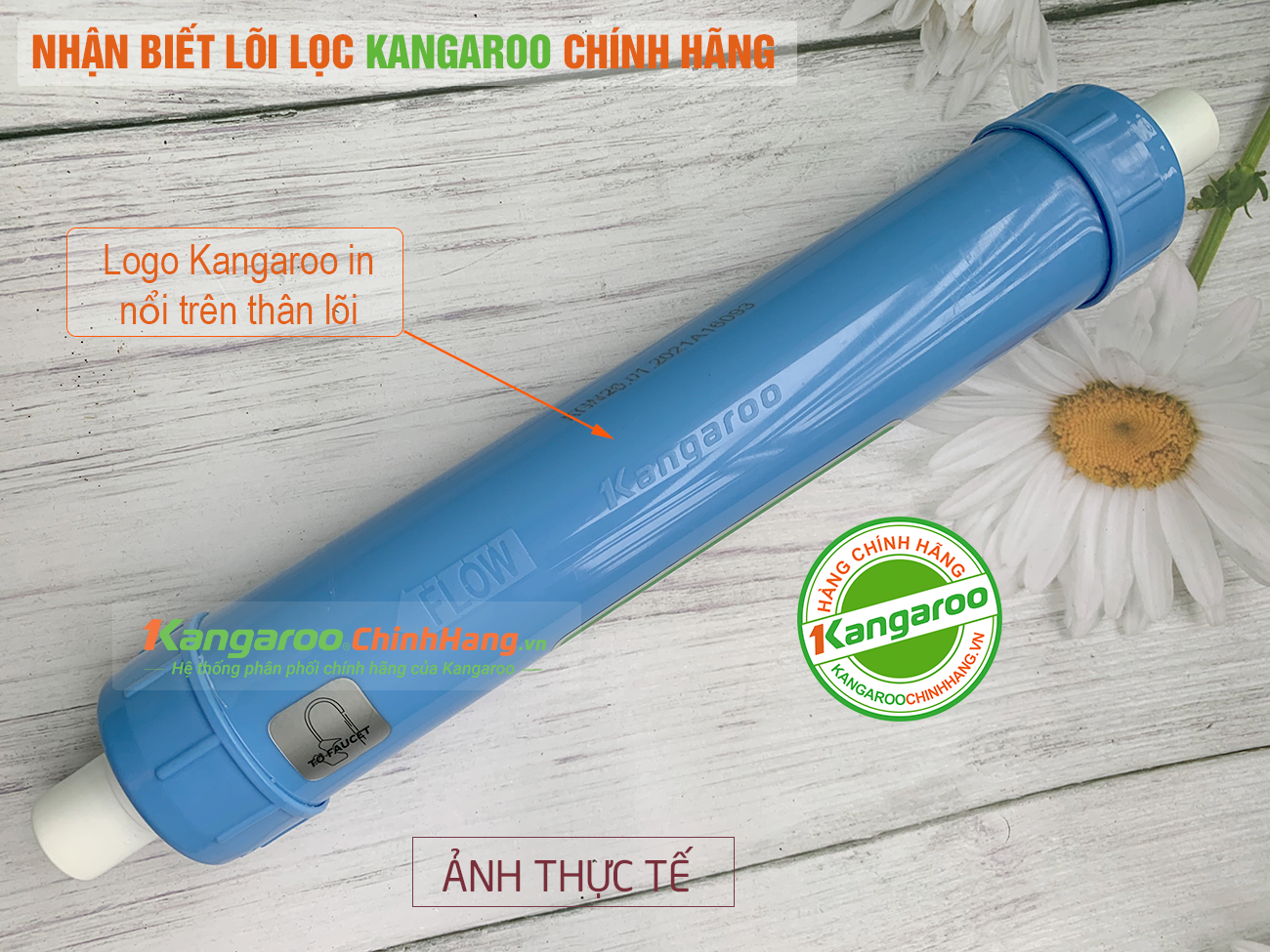 Nhận biết lõi lọc nước Kangaroo Số 5 Nano Silver chính hãng