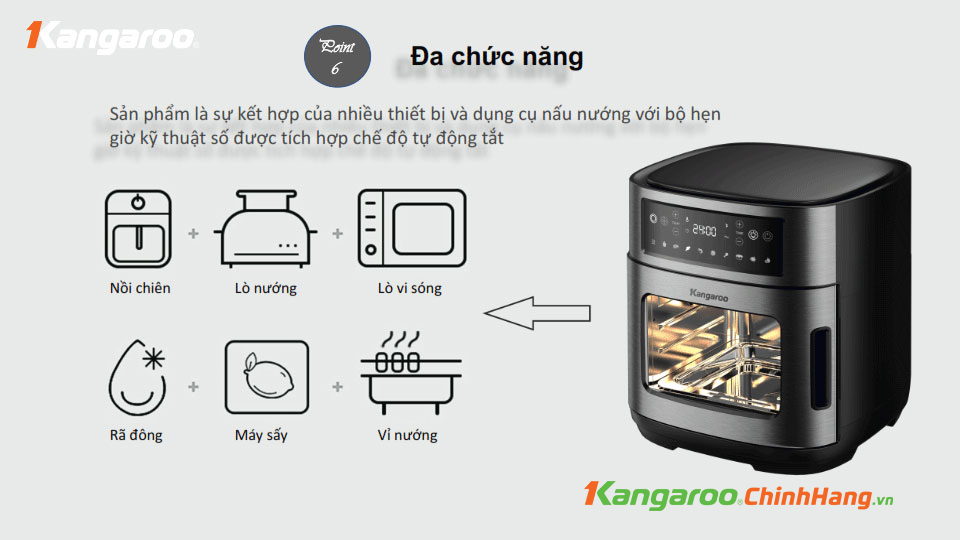 Nồi chiên không dầu Kangaroo KG12AF1A