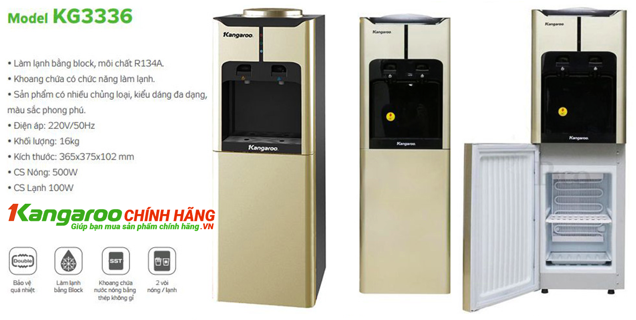 Tính năng Cây nước nóng lạnh Kangaroo KG3336