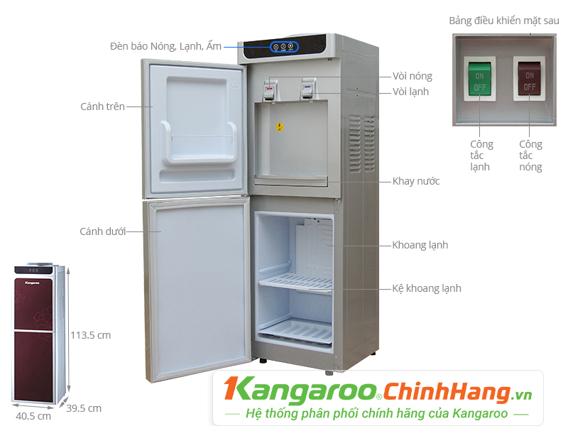Cây nước nóng lạnh Kangaroo KG40N NEW