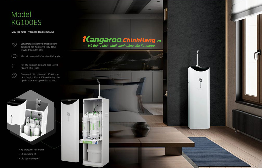 Máy lọc nước Kangaroo Hydrogen ion kiềm KG100ES