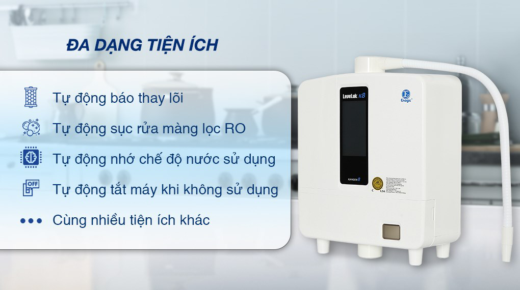 Máy lọc nước ion kiềm Kangen Leveluk K8 thông minh