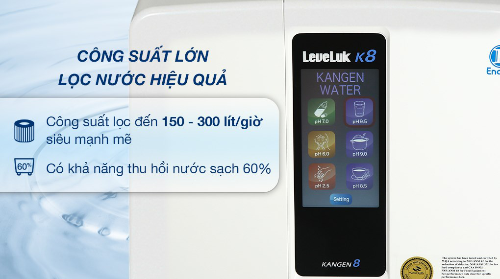 Máy lọc nước ion kiềm Kangen Leveluk K8