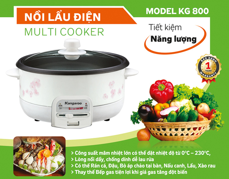 Nồi lẩu điện Kangaroo KG800