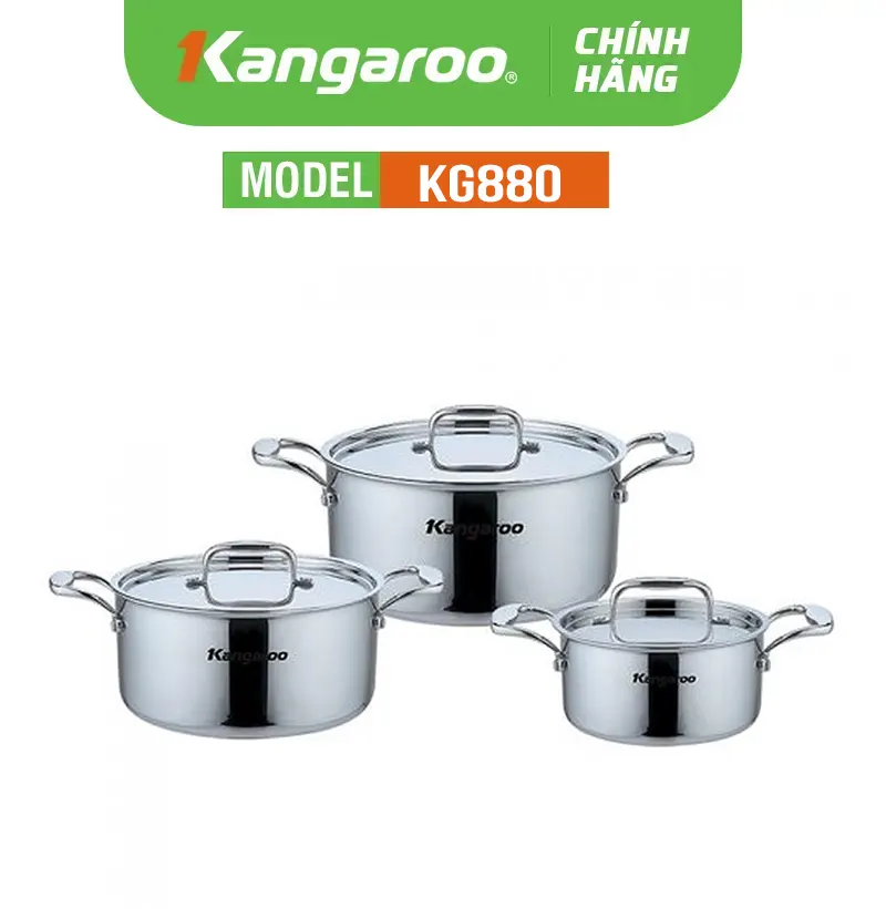 Bộ nồi Inox Kangaroo KG880