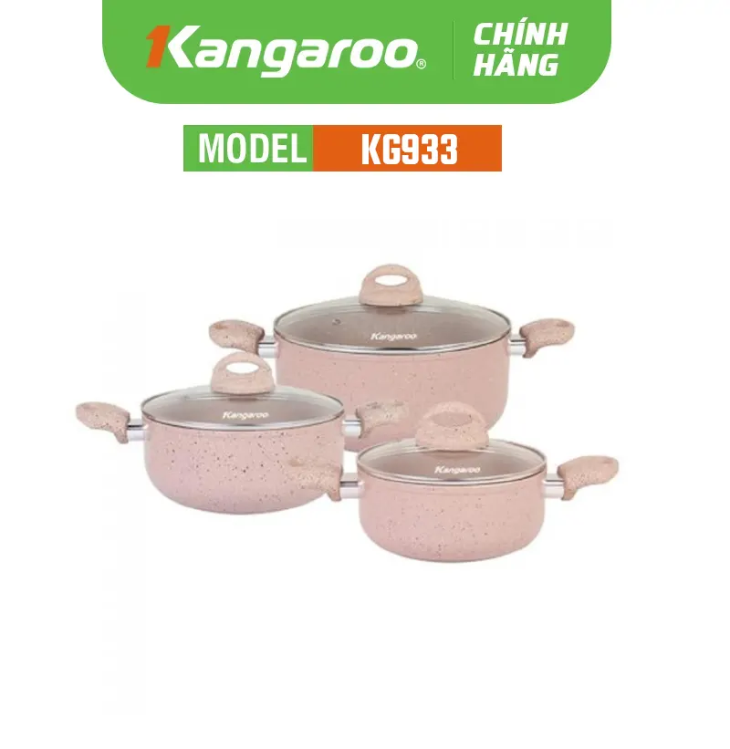 Bộ Nồi nhôm đáy từ Kangaroo KG933