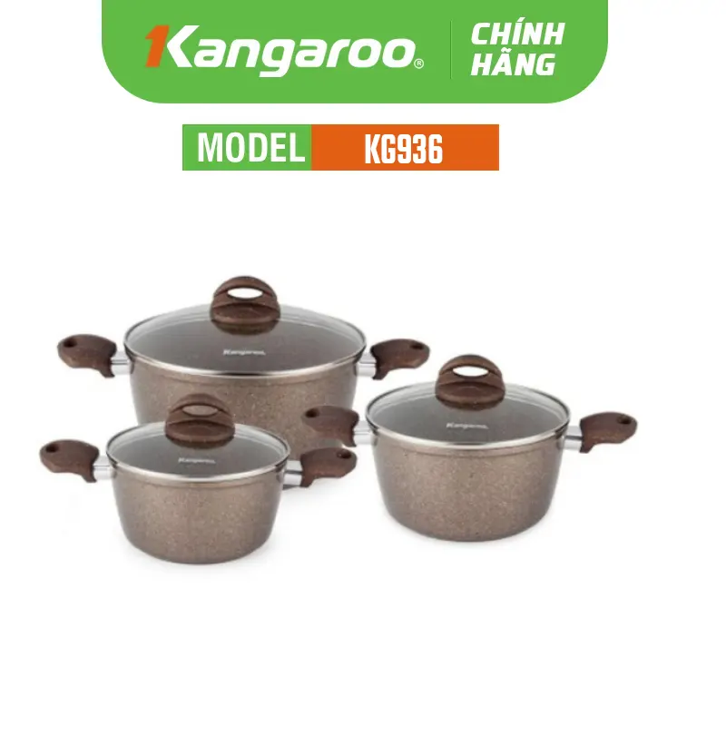 Bộ nồi nhôm Kangaroo KG935