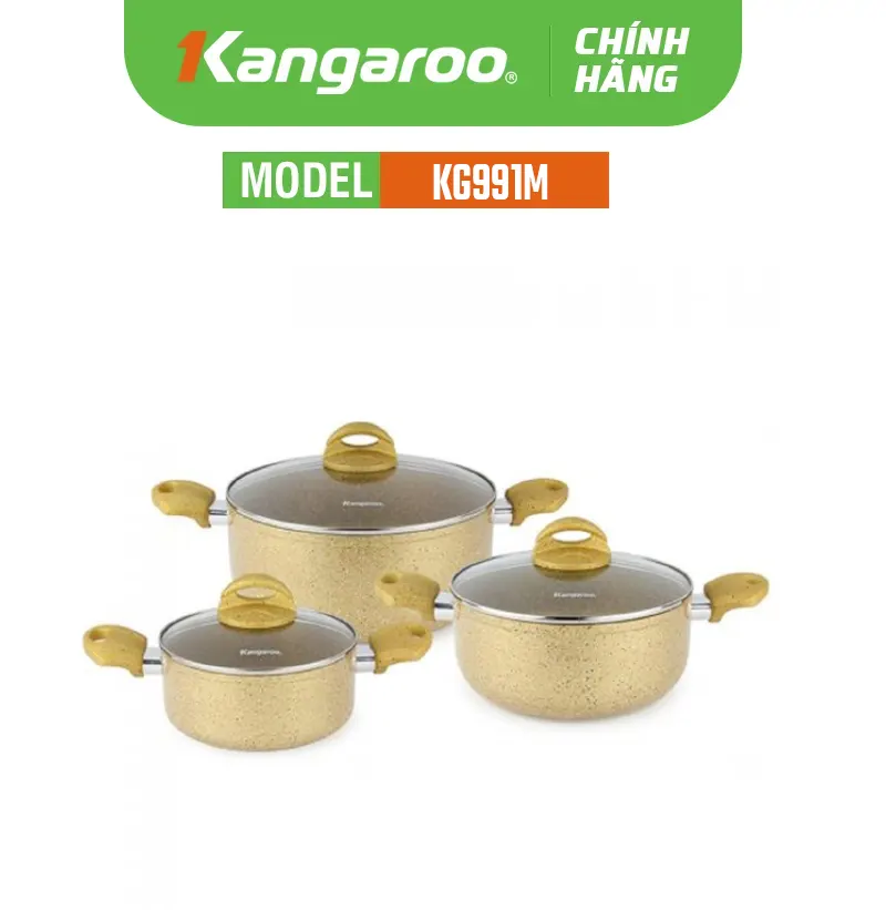 Bộ nồi chảo nhôm Kangaroo KG991M