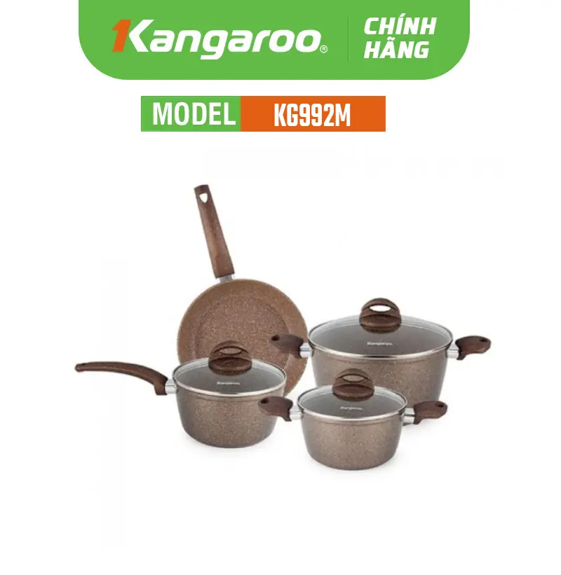 Bộ nồi chảo nhôm Kangaroo KG992M