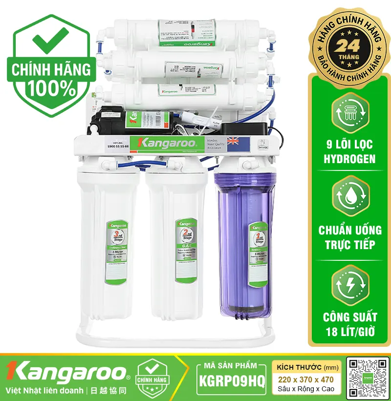Máy lọc nước Kangaroo hydrogen KGRP09HQ