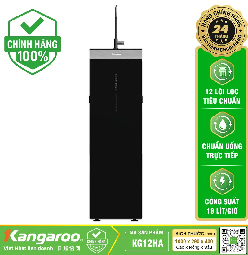 Máy lọc nước Kangaroo Hydrogen KG12HA - 12 Lõi lọc, Mẫu mới 2026