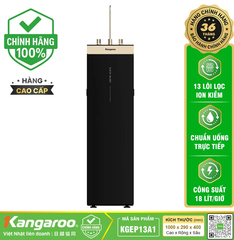 Máy lọc nước Kangaroo Hydrogen ion kiềm KGEP13A1